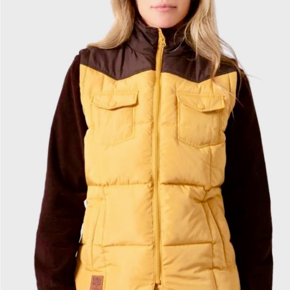 NWT Kimes Ranch womens wyldfire mustard vest SIZE X-LARGE